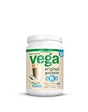 Vega Original Protein Powder, Creamy Vanilla Plant Based Protein Drink Mix for Water, Milk and Smoothies, 16 oz (Packaging May Vary)