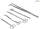 NatureHolic XXL Aquascaping Set - Scaping Tools (Pflanzenschere, Pinzetten) Edelstahl - fünfteilig