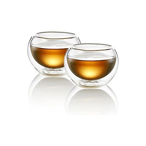 TEA SOUL Tazze in Vetro Doppio Strato 60ml 2 pz