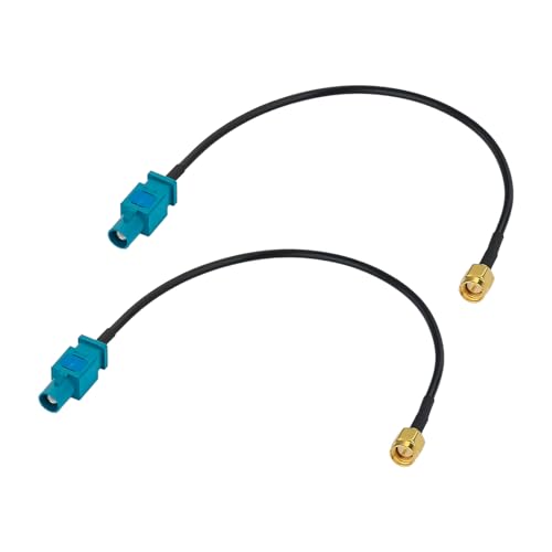 2 Piezas Cable Fakra Z Macho a SMA Macho, Adaptador de Antena Coche 15 cm para Navegación GPS, Radio FM Am, Sirius XM, Radio Digital Dab, Telemática 4G LTE, Conector Coaxial RG174, Módulo Bluetooth