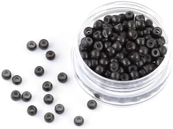 1000pcs/lot 3.0mm Silicone Nano Rings Hair Extension Nano Beads Silicone Lined Nano Rings Micro Rings Beads Links for Hair Extensions (Brown)
