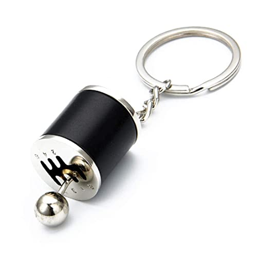 artharvaa retail Six Speed Manual Transmission Shift Gear Box Fidget Toy Automotive Part Car Keychain Key Ring Key Chain Ring Keyrings Keyfob (Black)