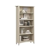 Bush Furniture Salinas 5 Shelf Bookcase in Antique White