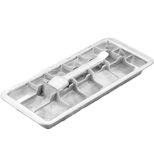Bandeja de cubitos de hielo de acero inoxidable – Bandejas de hielo de acero inoxidable para congelador | Bandeja de 18 ranuras con palanca | Bandeja de metal de fácil liberación | Bandeja con ranura