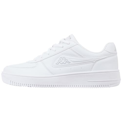 Synthetic Leather Kappa Bash Scarpe da Ginnastica Basse Uomo, Bianco (white/l`grey), 41 EU