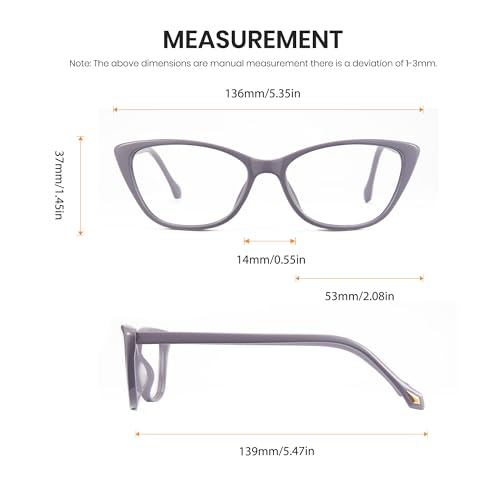 Image of Cyxus Photochromic Glasses for Women with Blue Light Blocking 8192 | UV Protection,Eye Protection,Stylish Cat Eye Style,Ideal for Computer Screen Daily Wear