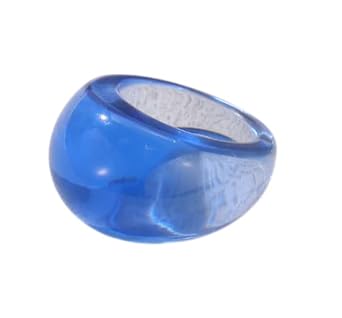 MMIUAEG Resin Chunky Transparent Ring, Multicolor Acrylic Vintage Knuckle Rings