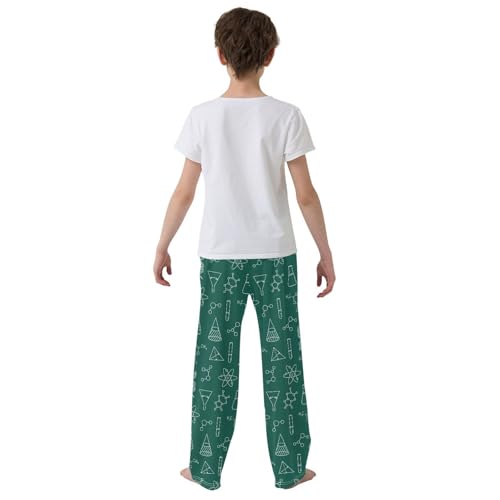 ZZKKO Science Chemical Formula Green Boys Pants for Kids Jogger Pants with Pockets S-XL3