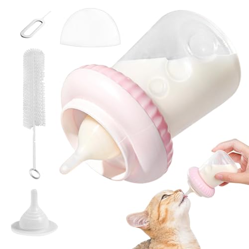 Comedero para cachorros, biberones para amamantar | Botella de alimentación para cachorros de gatitos, tetina de silicona, botella ergonómica extraíble para gatitos para cobayas, ardillas, conejos