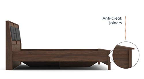 Image of Urban Ladder Pico Bed (Finish : Walnut; Bed Size : Queen)