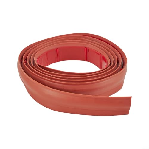 Zilimontt Alfombra de TPE para borde de 2 m x 3 cm, antideslizante, transición de suelo para alfombra a baldosa o laminado con respaldo, opciones gris y marrón (2 m marrón)