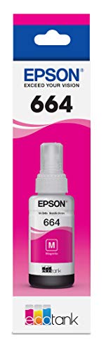Image of Epson 664 EcoTank Ink Ultra-high Capacity Bottle Magenta (T664320-S) Works with EcoTank ET-2500, ET-2550, ET-4500, ET-4550, ET-2600, ET-2650, ET-3600, ET-16500 (Pack of 2)