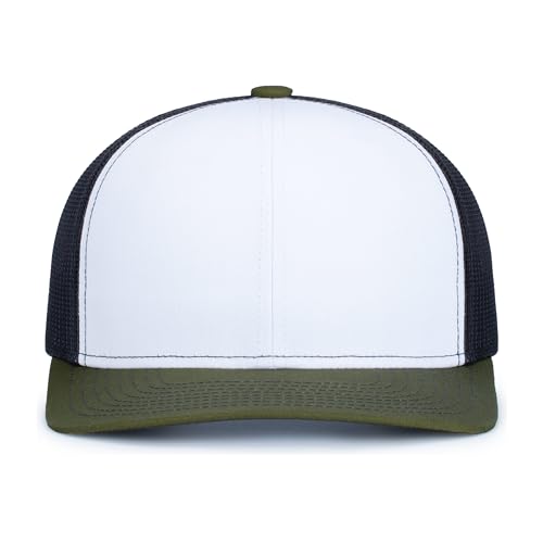 Image of Pacific Headwear Contrast Stitch Trucker Snapback
