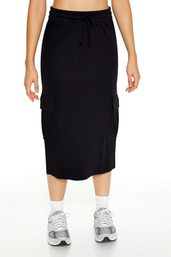 Forever 21 Women's Fleece Cargo Midi Skirt2