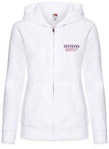 Femme zip hoodie Urban Backwoods au motif imprimé rétro Dustyspur Motel