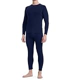 BAMBOO COOL BlazeBoo Men's Thermal Underwear with Soft Fleece Lined Base Layer Cold Weather Top Bottom Gift Set
