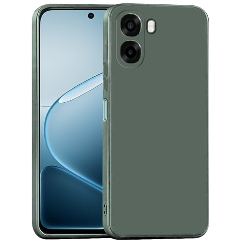 Image of Back Cover for Oppo A6x 5G / A6x 4G / K14x 5G | Full Camera Protection | Premium Liquid Silicon Case | Flexible Bumper Case for Oppo A6x 5G / A6x 4G / K14x 5G (Military Green)