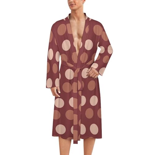 Peignoir de bain homme imprimé pois robe de chambre bohème fluide