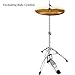 Kuyal Foldable Portable Hi-Hat Stand,Pedal Control Style Drum Hi-Hat Cymbal Stand with Pedal Silver & Black (Hi-Hat Stand)