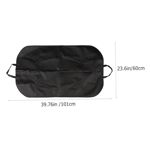 DECHOUS Suit Dust Cover Portable Hanging Garment Bag Business Folding Clothes Protector for Travel and Long-term Storage Black Medium2