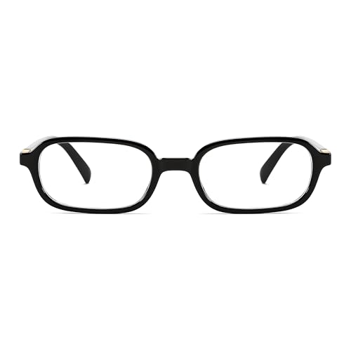 Image of FEISEDY Fashion Rectangular Blue Light Glasses for Women Retro Small Frames Vintage Trendy 90s Square Eyeglasses B0255
