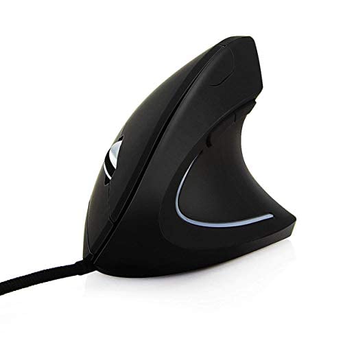 Vertical Mouse with 2.4 GHz Optics, Ergonomic Computer Mouse, Mouse 800/100/1600 dpi for PC Desktop Computer (Black)