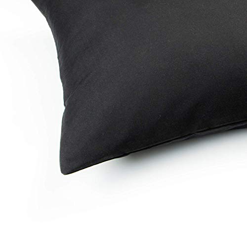 FLXXIE Microfiber Pillow Cases Queen Size Set of 2, Soft Pillowcases with Envelope Closure, Wrinkle Resistant Pillow Covers, 20x30, Black