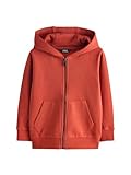 NEXT Jungen Standard Basic-Kapuzenjacke mit Reißverschluss Rust Red 140