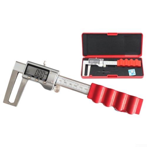 Pinza digital para pastillas de freno de 0 a 150 mm con calibre no extraíble, herramienta de medición de grosor de acero inoxidable para el desgaste del disco de freno, color plateado
