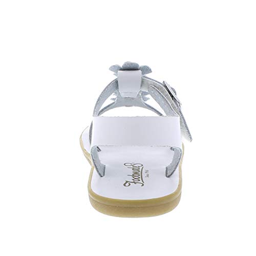 FOOTMATES Jasmine and Eco-Jasmine Waterproof Sandals for Girls and Boys with Slip-Resistant, Non-Marking Outsole and Strap Closure, White Micro - 7 Infant (0-12 months)