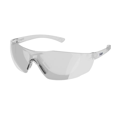 Dräger X-pect 8320 | Gafas de protección ligeras con gran campo de visión, Para obras, talleres, ciclismo, footing, Transparentes, resistentes a arañazos y antivaho, 1 pieza