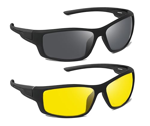 Combo of Night Driving HD Vision Glasses with Diamond Cut Design ...