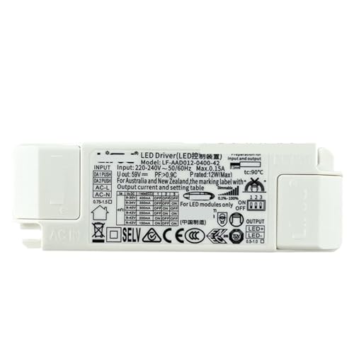Alimentation ballast lumière LED anti-scintillement à gradation 12W