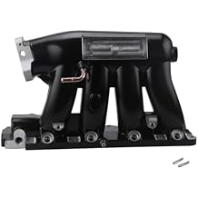 Aluminum Intake Manifold K24A2 K20Z3 Compatible For Honda Civic 06-11 Acura TSX 04-08 Black/Silver RS-CR1825Black