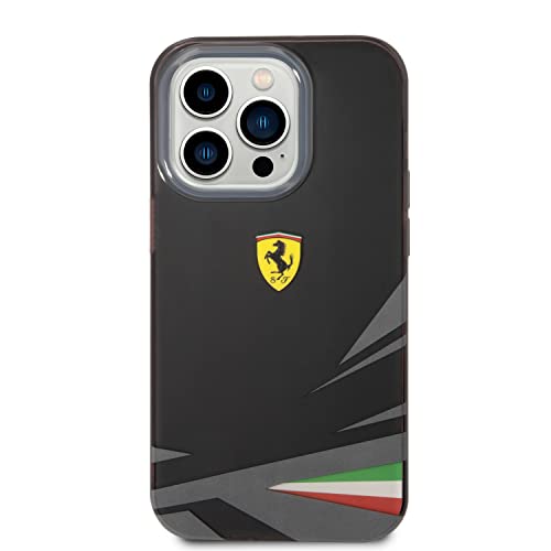 Image of CG MOBILE Ferrari iPhone 14 Pro Max Case [Official Licensed] Aperta in Leather & Carbon Fiber Protective Case /Cover Designed for iPhone 14 Pro Max (6.7-Inch) 2022 - Black
