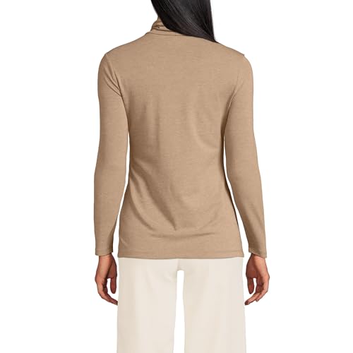 Image of Lands' End Lightweight Jersey Long Sleeve Turtleneck