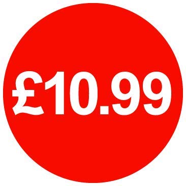 30mm Price Stickers Pack of 500 - Red - £10.99