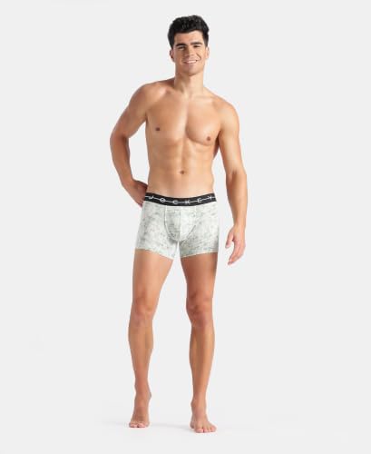 Image of Jockey NY02 Men Super Combed Cotton Elastane Stretch Printed Trunk with Ultrasoft Waistband (Prints May Vary)