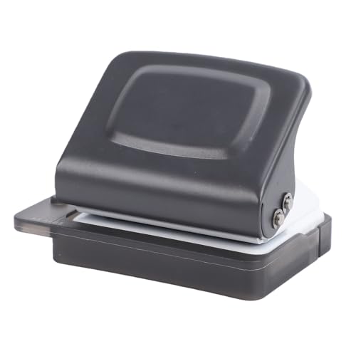 Creacom 6 Hole Punch, 5.5mm Hole Diameter 6mm Feed Depth Loose Leaf Paper Punch with Positioning Pts and Rurs, for A4 B5 A5 Note