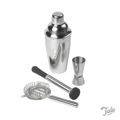 Tala Stainless Steel Cocktail Jigger - Dual Spirit Measuring Cup for Home Bar - Single & Double Shot Measure, 25ml & 50ml, Silver - Image 2