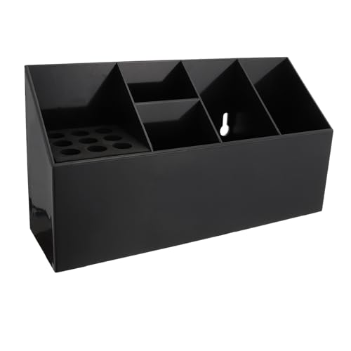Boîte de rangement ciseaux coiffure Mipcase en ABS noir au design épuré