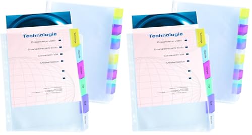 Pochettes perforées intercalaires A4XL Oxford pour classeur volumineux