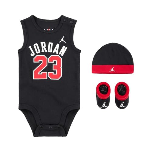 Nike Jordan 23 Ensemble de chaussettes en jersey sans capuche, Noir, 6/12 mois