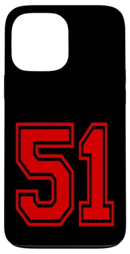 No.51 Red Sports Team Style �X�}�z�P�[�X iPhone 13 Pro Max �p
