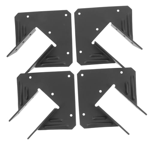 Cabilock 4 Piezas Soportes Metálicos para Pérgolas Kit Refuerzos de Esquina Resistentes para Madera Conectores para Cenadores Pabellones y Cabañas Exteriores Base Estable para Construcción