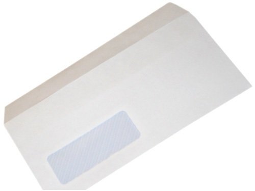 Box of 1000 x DL White Window Envelope Self-Seal 80gsm, 2017260