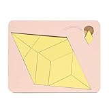 Holz Puzzle Brett für Kinder 3–6 Jahre, Montessori Lernspielzeug, Intelligenzförderndes Puzzle Geschenk für Mädchen und Jungen (Rechteck)