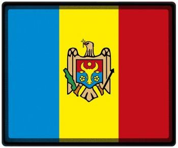 Markenlabel Tapis de souris avec motif – La Moldavie drapeau Football Chaussures de Football – 82109 – Taille env. 24 x 20 cm