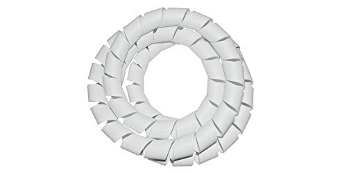 Sfor | Organizador de Fios e Cabos 19mm X 1,5m Branco | 1 Peça | Agrupar Cabos e Organizar Ambientes