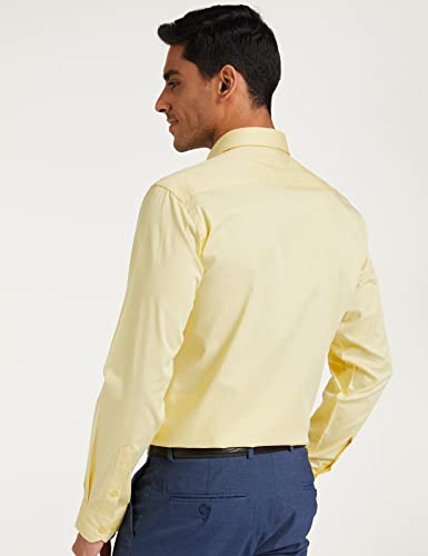 Image of Amazon Brand - Symbol Men's Solid Cotton Formal Shirt | Plain | Full Sleeve - Regular Fit (Available in Plus Sizes)